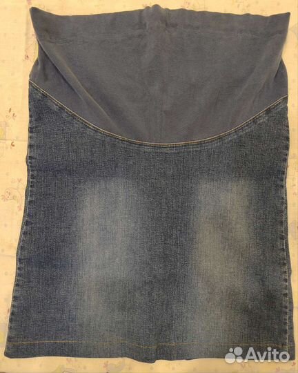 Джинсовая юбка для беременных