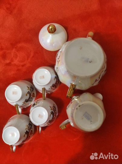 Кофейные сервизы СССР, фарфор, Рижский,Марианна
