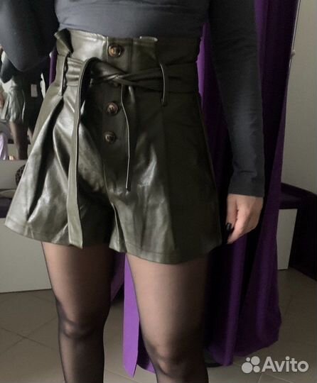 Шорты кожаные