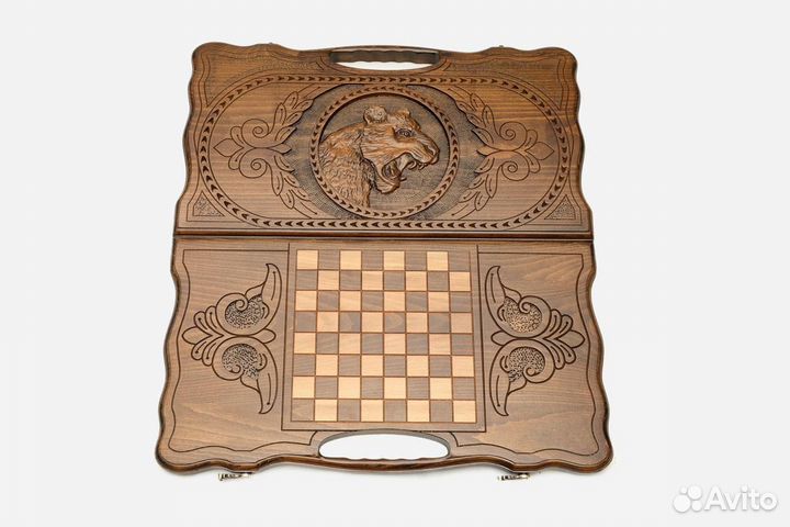 Нарды резные Балийский тигр 51 х 54 см бук Армения 62663