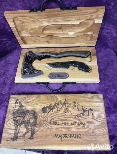 Подарочный набор топор + нож