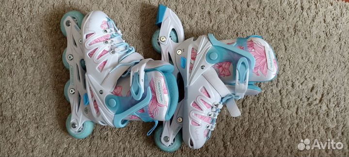 Коньки роликовые раздвижные 32-35