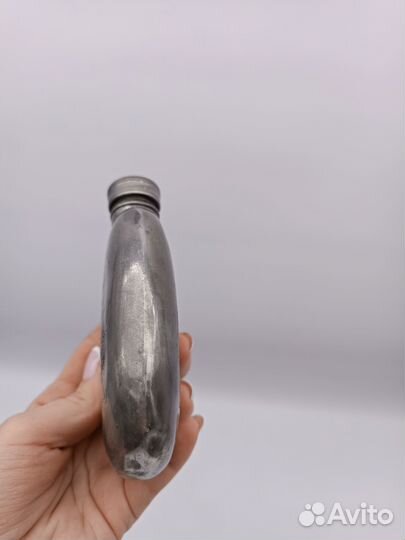 Фляга фляжка пузырек металл серебрение антиква