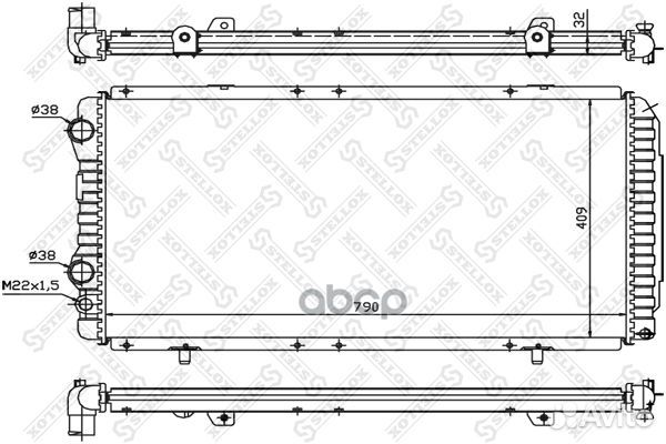 10-25027-SX радиатор системы охлаждения Fiat D