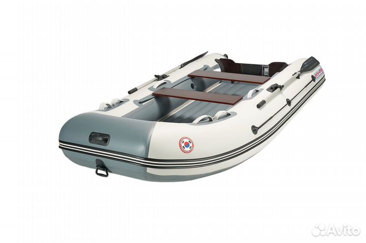 Лодка mishimo lite 370 серо-белая