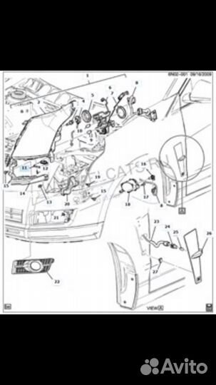 Комплект для фар Cadillac SRX 2