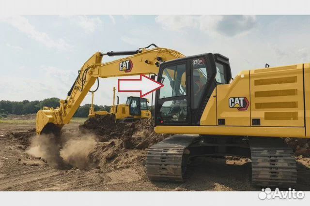 Caterpillar 323 стекло дверное левое верхние