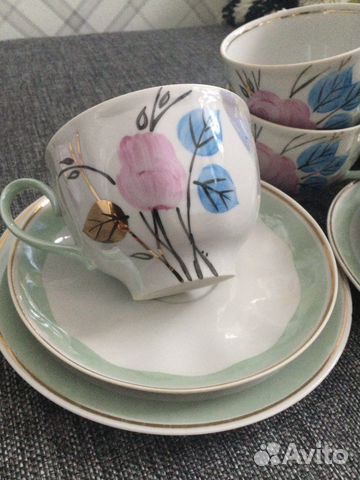 Чайное трио фарфор Дулево