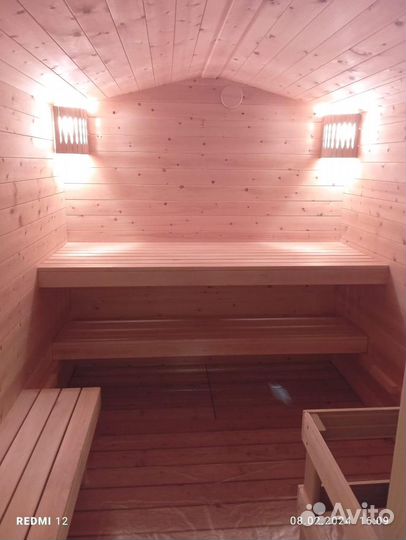 Kapкасная баня 5 метров на 2.4 м пoд ключ