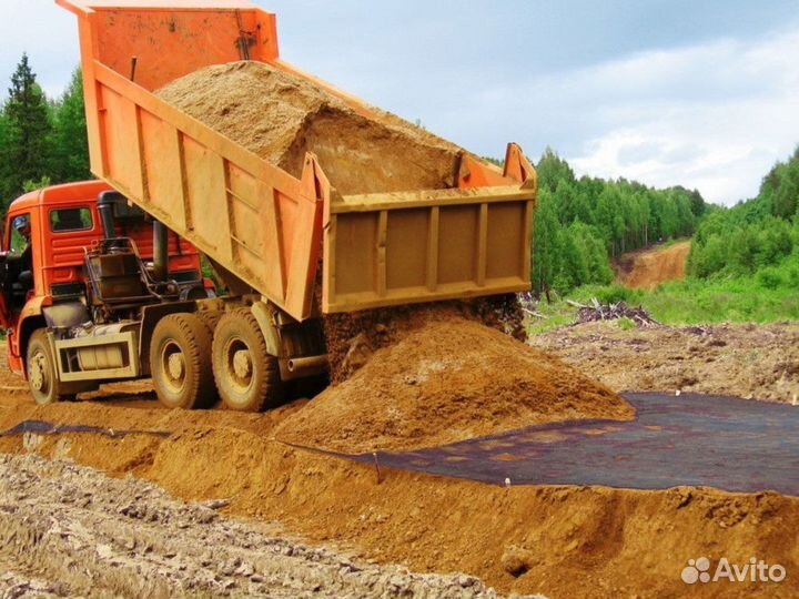 Песок \ Земля мытый от трех кубов