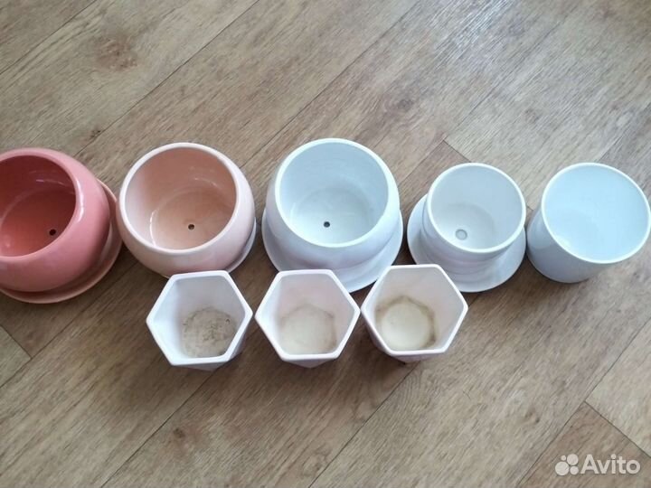 Керамические горшки для цветов бу