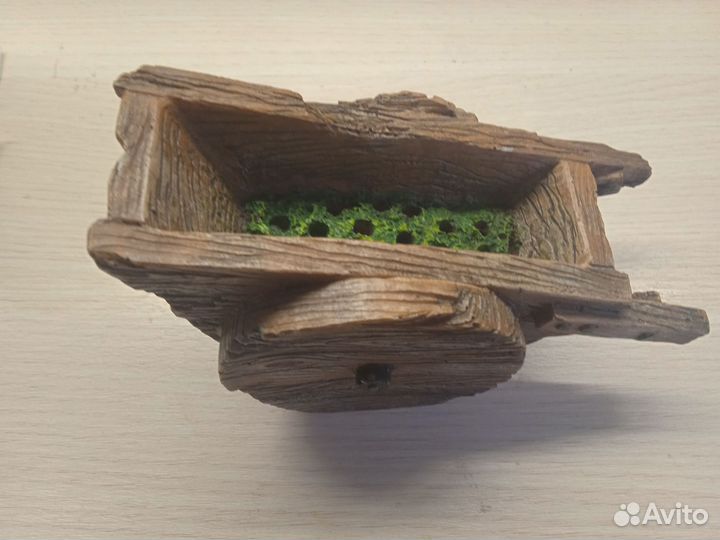 Декор для аквариума тележка