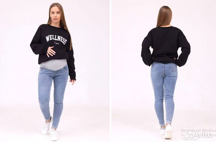 Джинсы летние для беременных + Накидка д/кормления