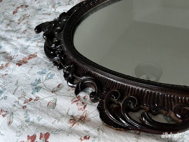 Раритетное советское зеркало в деревянной раме