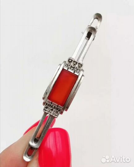 Антикварная брошь Серебро 835 проба