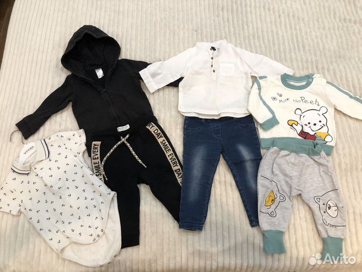 Вещи пакетом на мальчика 3-12 мес