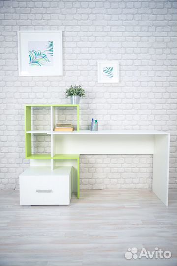 Письменный стол с тумбочкой, цвета на выбор