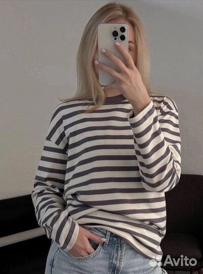 Лонгслив тельняшка