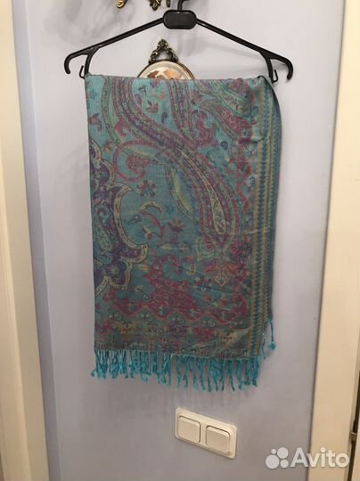 Палантин голубой