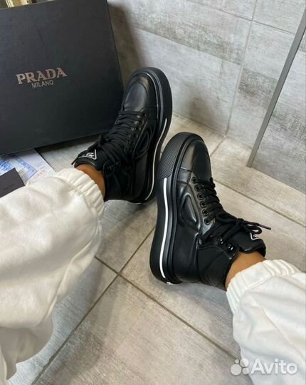 Кеды высокие prada