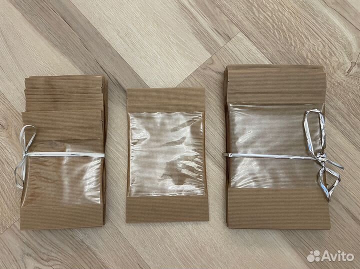 Крафт пакеты с окошком