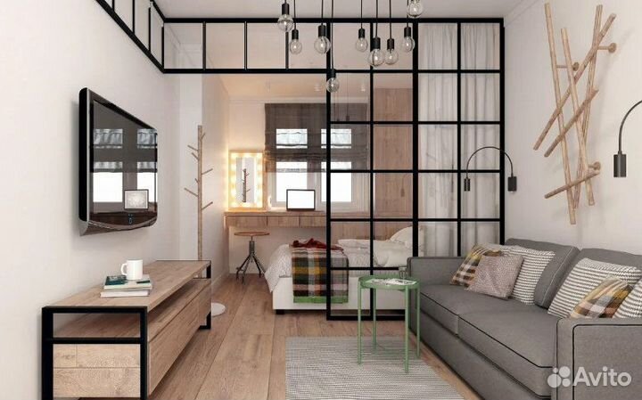 Лофт перегородка для зонирования