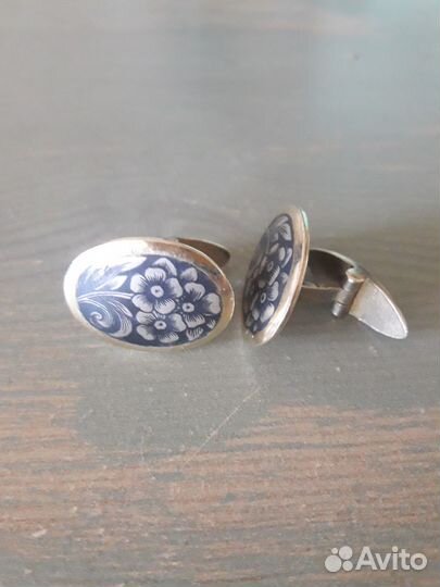 Серебряные запонки СССР