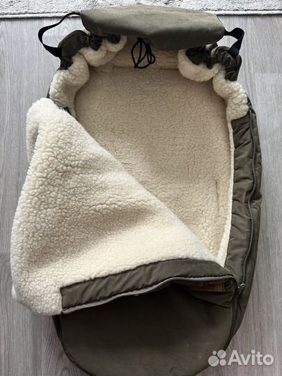Зимний конверт в коляску овчина