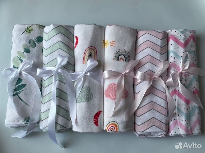 Пеленки фланелевые Турция 120х100 см новые