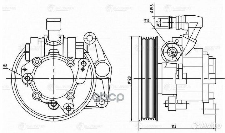 Насос гур MB ML/GL(W164/X164) 05- LPS1505 luzar