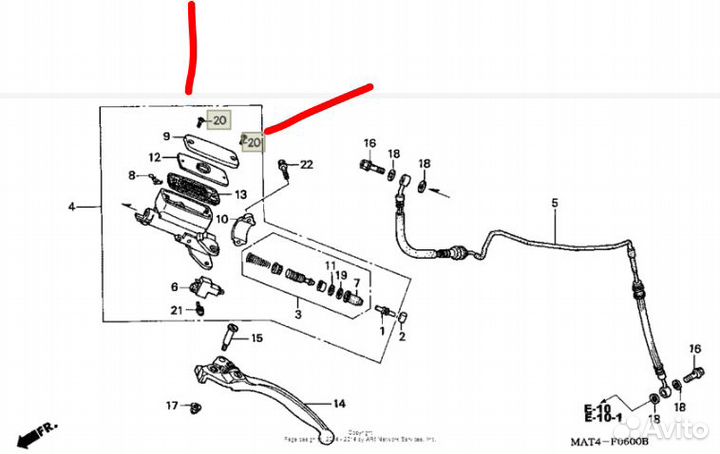 Винт тормозной машинки сцепления honda 93600-04012