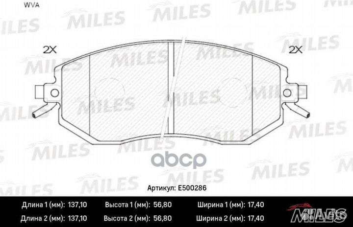 Колодки тормозные передние (Смесь ceramic) suba