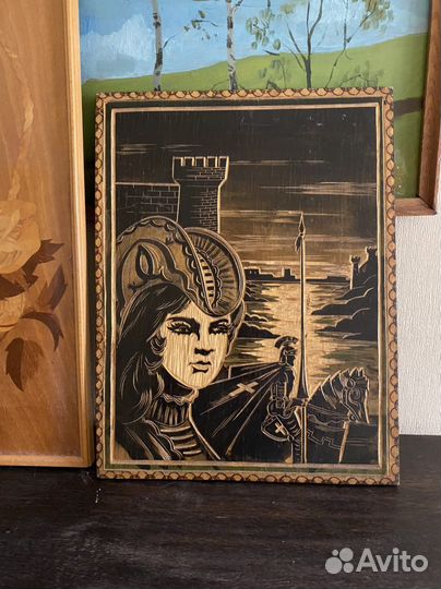 Картина репродукция на дереве СССР