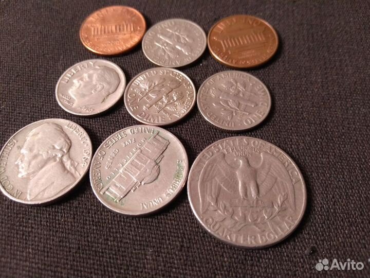 9 монет США 1964-2003