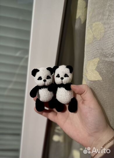 Панда вязаная