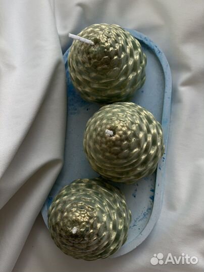 Свечи жемчужные шишки