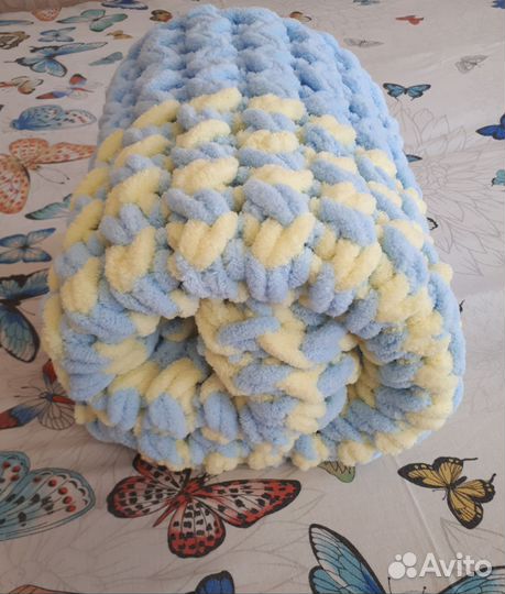 Плед детский вязаный ручная работа