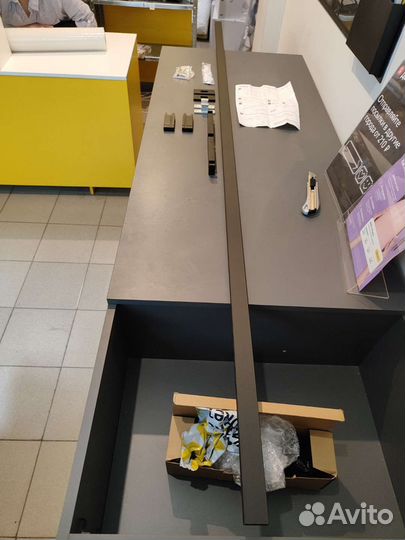 Карниз для штор черный металлический однорядный