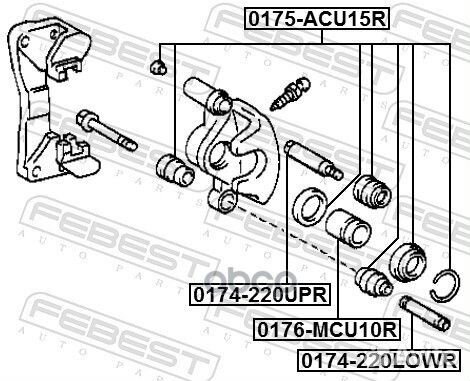 Втулка направляющая суппорта lexus RX300 98-03