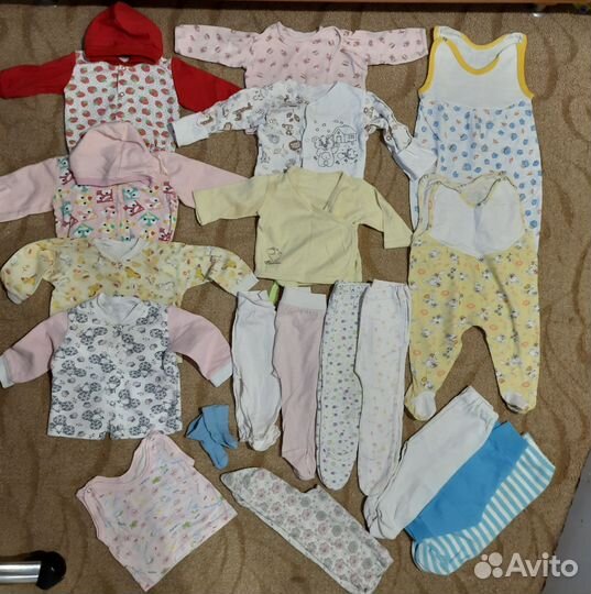 Детские вещи пакетом на девочку, рост 56-68