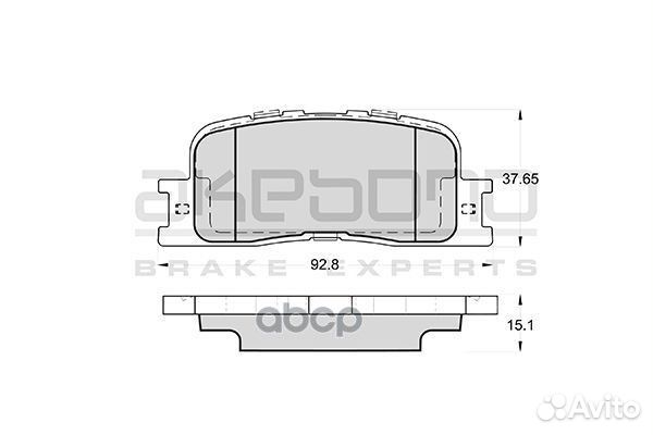 Колодки тормозные дисковые задние Toyota Camry V30