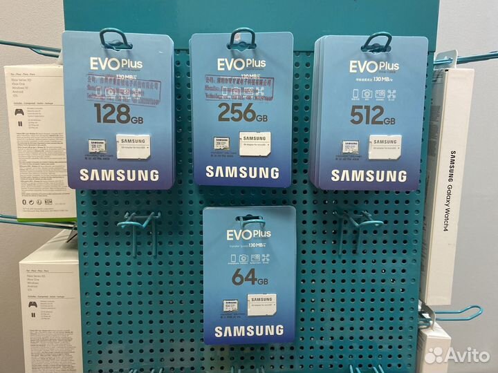 Карта памяти samsung evo 64/128/256/512 micro SD