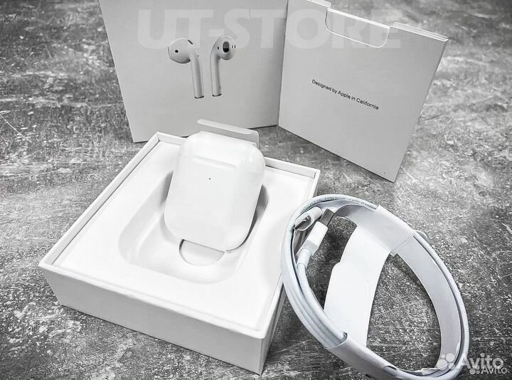 Airpods 2 + чехол + палочка для очистки в подарок