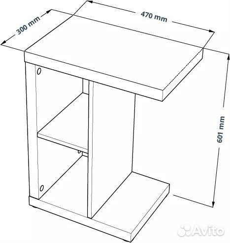 Стол приставной IKEA Лакк (Энкель), новый