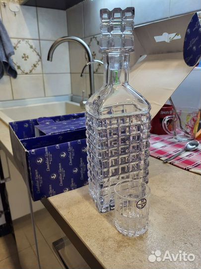 Штоф графин хрустальный + бокалы