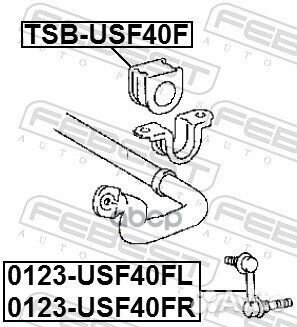Втулка стабилизатора перед прав лев Febest