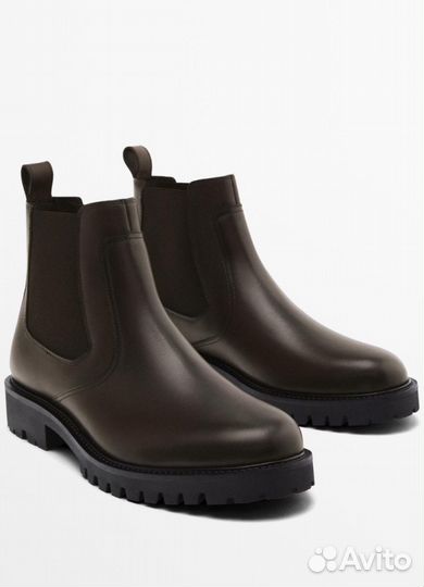 Кожаные ботинки челси Massimo Dutti