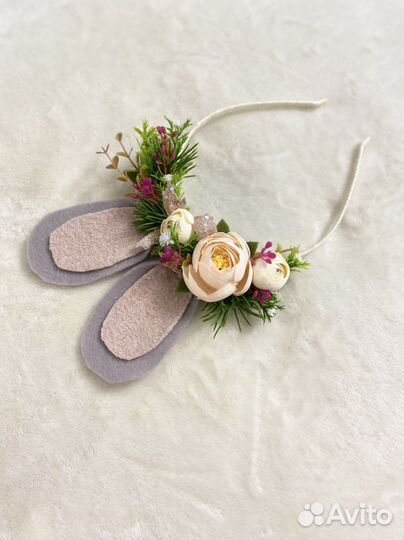 Ободок с ушками зайца