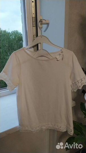 Блузка с коротким рукавом для школы