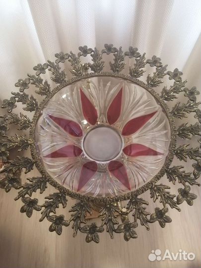 Фруктовница на ножке из бронзы